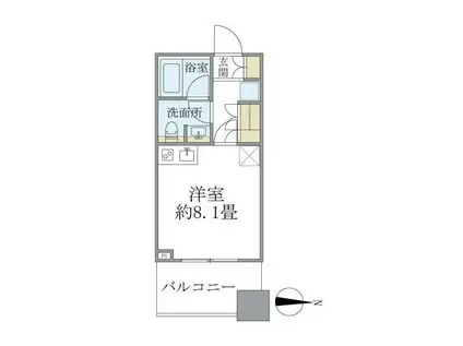 シティタワー大井町(ワンルーム/4階)の間取り写真