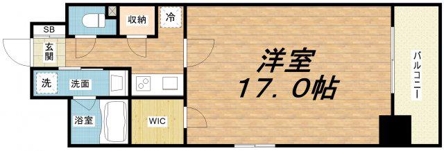 南久宝寺FUKUE2023(1K/11階)の間取り写真