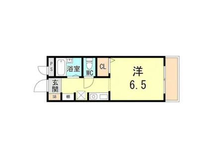 高村マンション(ワンルーム/2階)の間取り写真