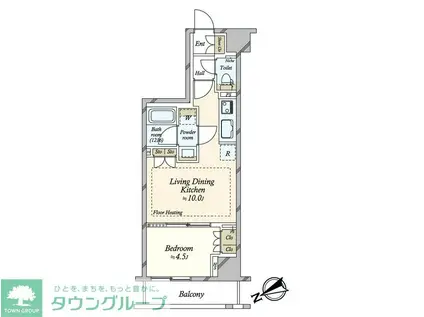 オープンレジデンシア葛西(1LDK/7階)の間取り写真