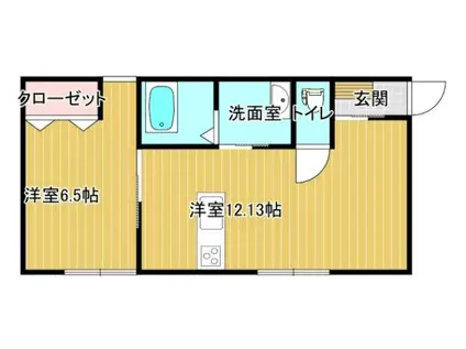 AZUL(1LDK/1階)の間取り写真