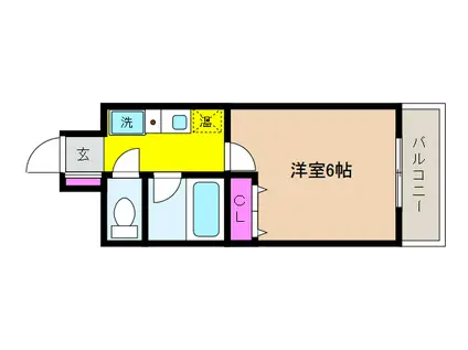 エスペランサ御影(1K/6階)の間取り写真