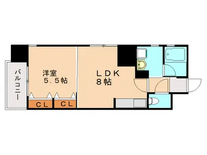 WIN黒崎(1LDK/2階)の間取り写真