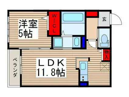 ヌーバ ル オットー・エディフィシオ システィーナ(1LDK/1階)の間取り写真