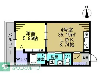 セミカ葛城 I(1LDK/1階)の間取り写真