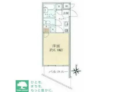 ルーブル都立大学(1K/1階)の間取り写真