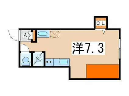 ハイム第5平和台(ワンルーム/1階)の間取り写真