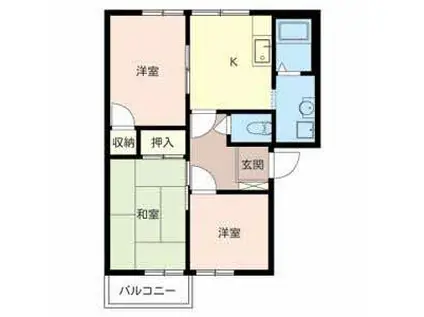 ボナール高塚台(3K/1階)の間取り写真