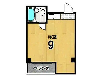 TSマンションB(ワンルーム/2階)の間取り写真