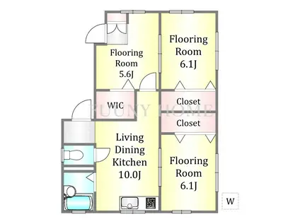 宮坂2丁目(3LDK/1階)の間取り写真