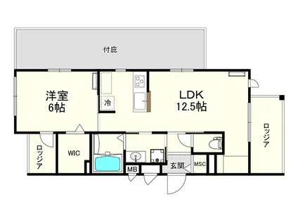 KADO TAMAPLAZA II(1LDK/2階)の間取り写真