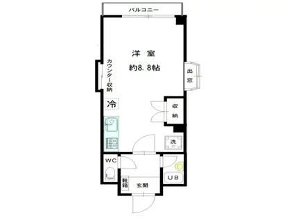 ルミエール(ワンルーム/3階)の間取り写真