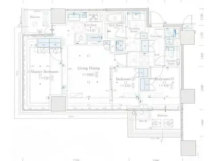 クラッシィタワー新宿御苑(3LDK/24階)の間取り写真