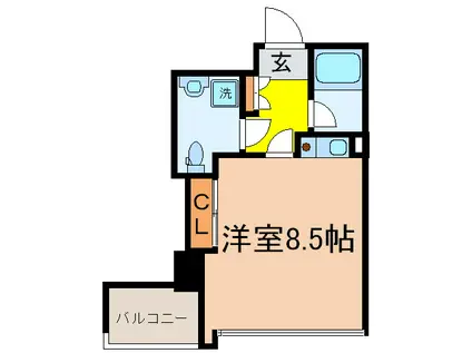 VILLA ARCADIA(ワンルーム/3階)の間取り写真