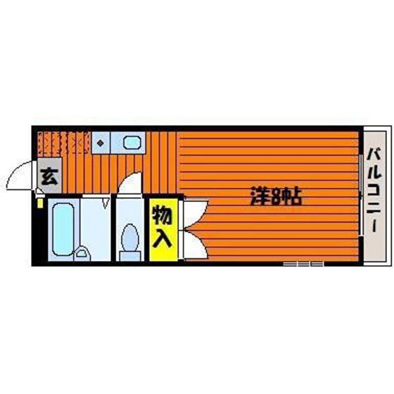 リベールA(1K/1階)の間取り写真