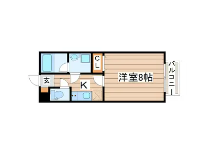 イースト MARE(1K/1階)の間取り写真