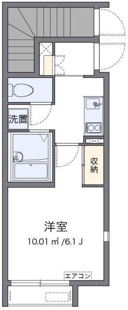 レオネクストメゾンエルブ南大泉(1K/1階)の間取り写真
