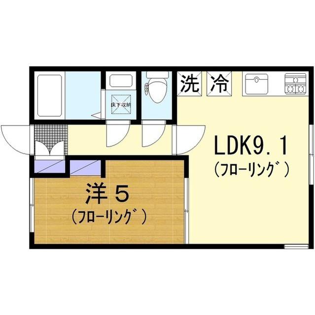 グリナージュS(1LDK/1階)の間取り写真