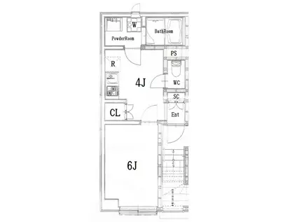 ピアチェーレ入谷(1K/3階)の間取り写真