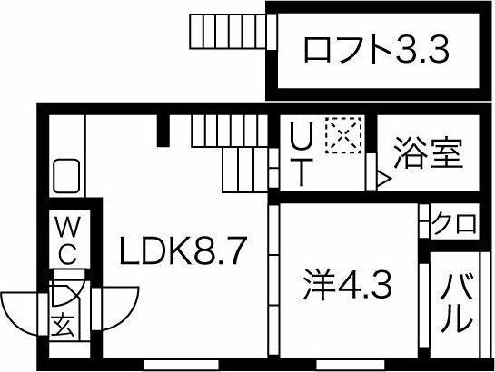 フェリーチェ山王(1LDK/1階)の間取り写真