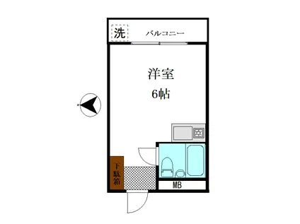 カーサステラ(ワンルーム/4階)の間取り写真