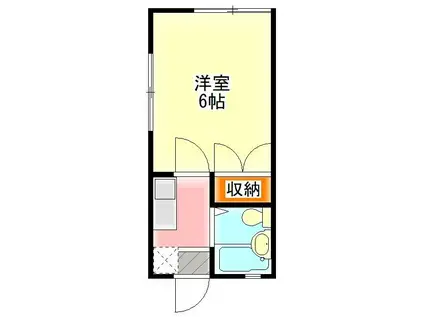 ビレッジ大巌寺(1K/2階)の間取り写真