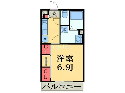 リブリ・ファーム(1K/2階)の間取り写真