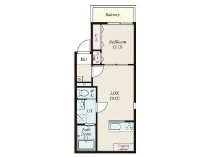 グランフェリオ(1LDK/2階)の間取り写真