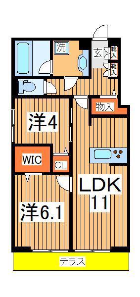 B-KUBUS(2LDK/1階)の間取り写真