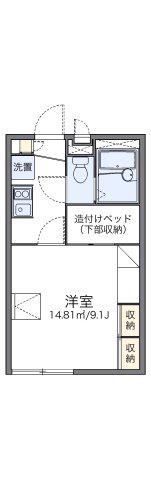 レオパレスピソII(1K/1階)の間取り写真