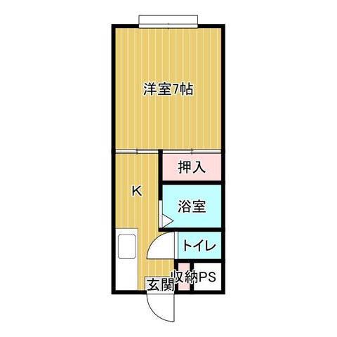 ハイツ伊藤3号館(1K/1階)の間取り写真
