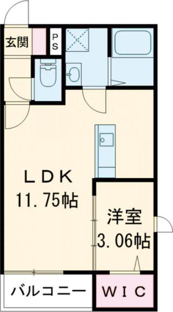 THE NOBLES秋葉町(1LDK/3階)の間取り写真