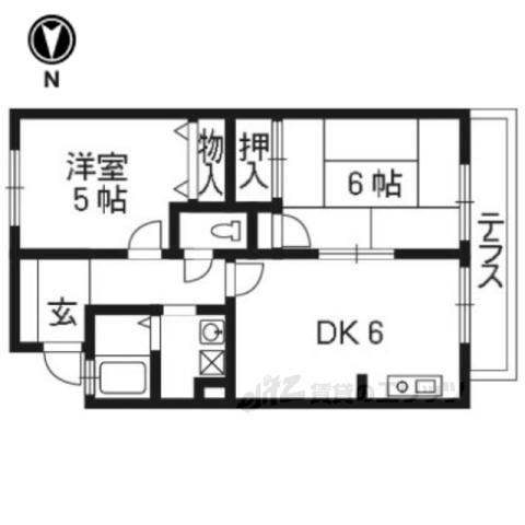 アネックス豊和(1LDK/1階)の間取り写真