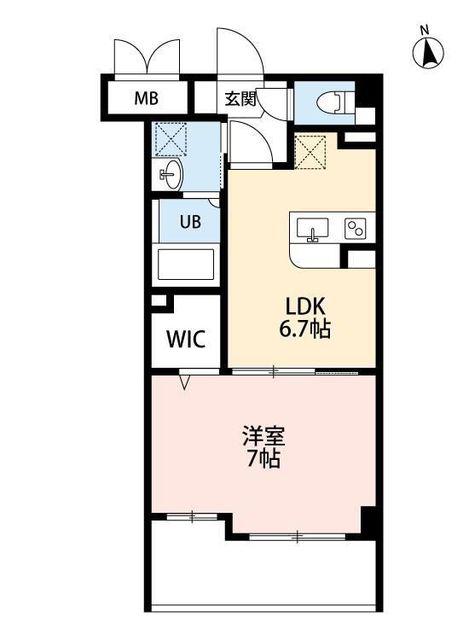 石塚ハイム(1LDK/3階)の間取り写真