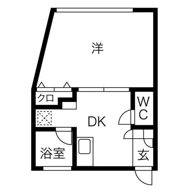 伊勢山ハイム(1DK/2階)の間取り写真