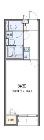 クレイノステラ 庭瀬(1K/2階)の間取り写真