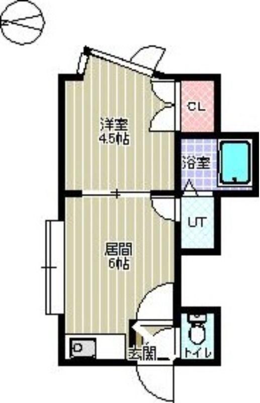 LUNA環状東(1DK/3階)の間取り写真