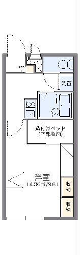 レオパレス第6ひかりハイツ(1K/1階)の間取り写真
