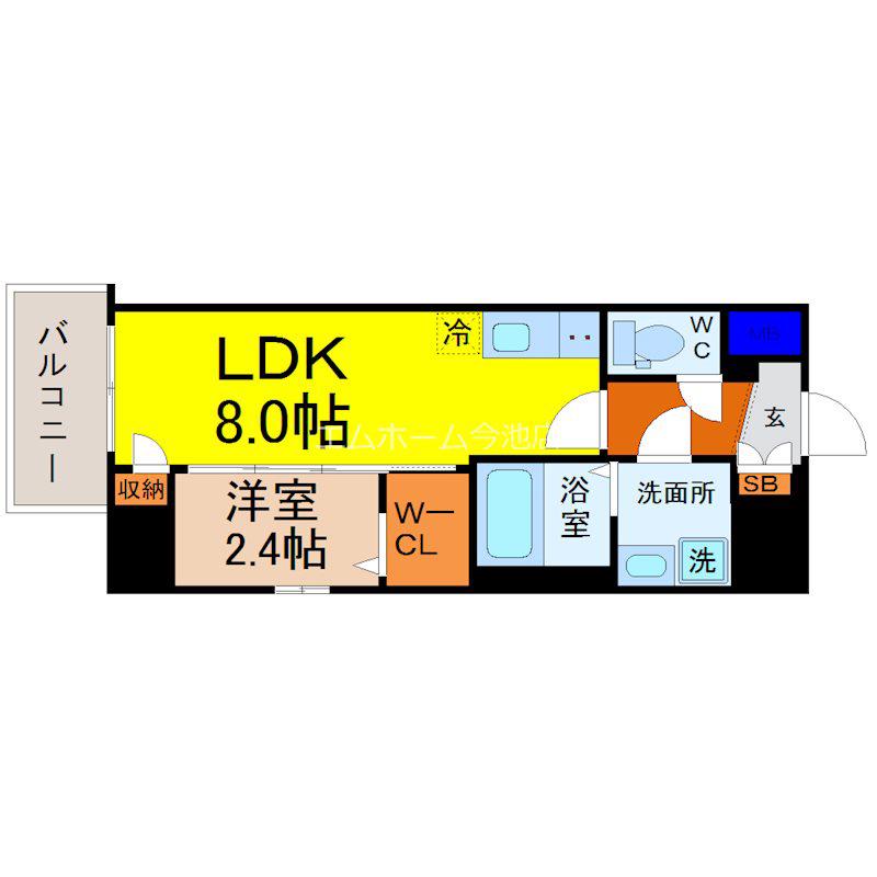 エスリード大曽根プレシャス(1LDK/15階)の間取り写真