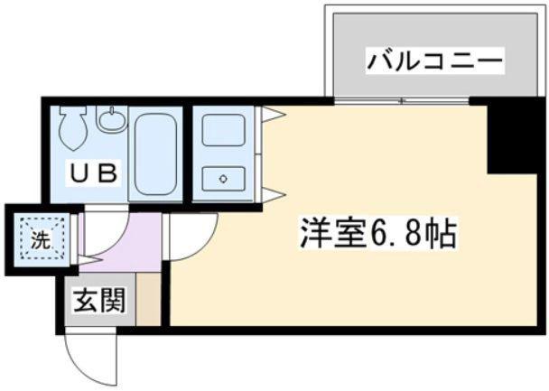朝日プラザサウスコア姫路(ワンルーム/4階)の間取り写真
