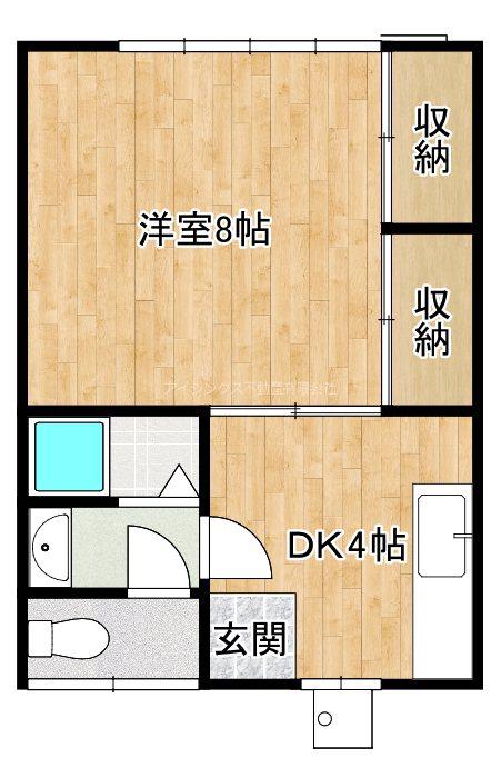 カーサブランカ(1DK/2階)の間取り写真