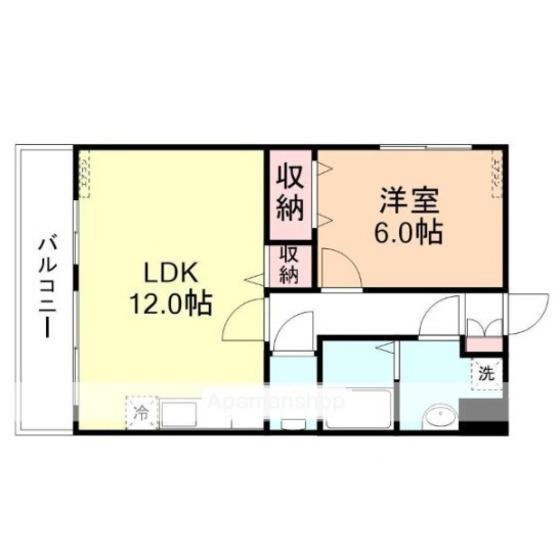 パストラーレ(1LDK/2階)の間取り写真