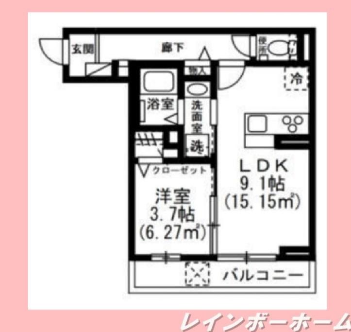 ラインハット・グランバニア(1LDK/3階)の間取り写真