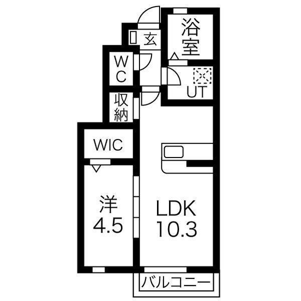 FIORETTO(1LDK/1階)の間取り写真