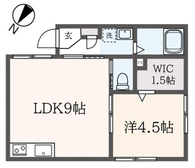 GRAND CEDRE(1LDK/1階)の間取り写真