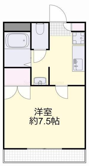 リアライズ津高(1K/3階)の間取り写真