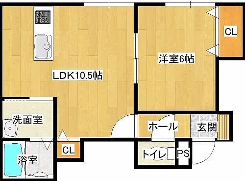 PROVIDENCE(1LDK/1階)の間取り写真