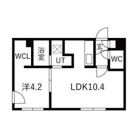 BELL COURT発寒南(1LDK/2階)の間取り写真