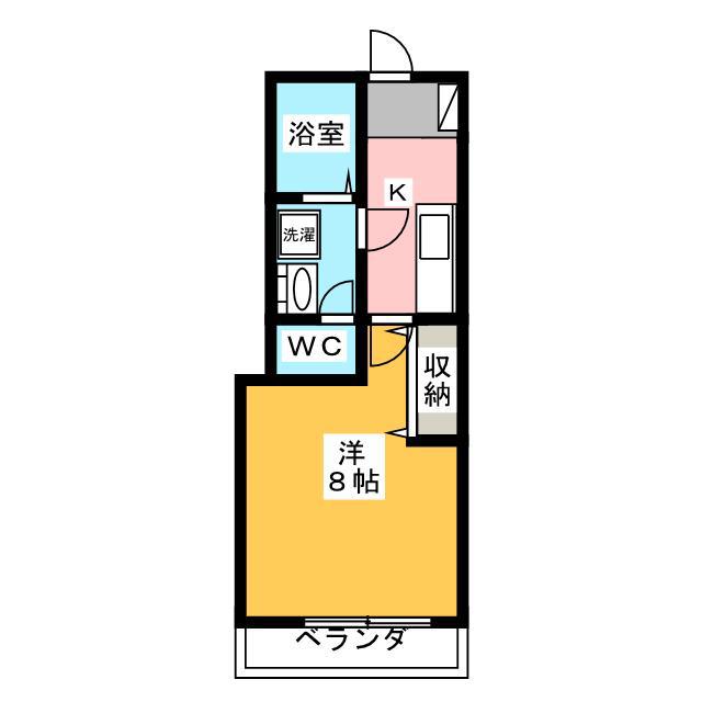 メゾン富士見(1K/2階)の間取り写真