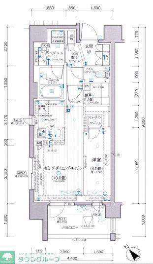 デュオステージ向ヶ丘遊園(1LDK/3階)の間取り写真